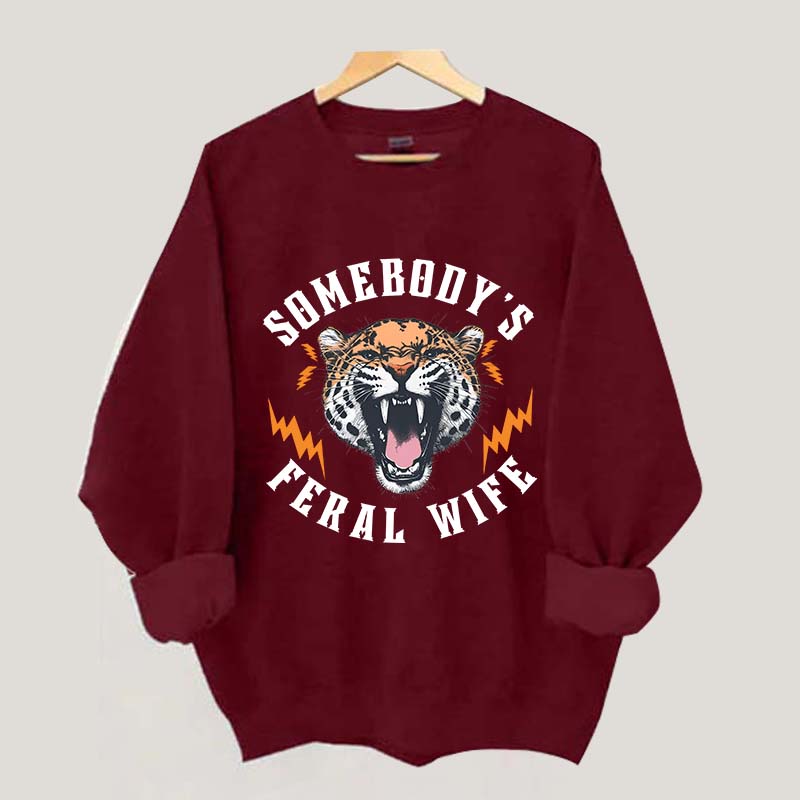 Trendy Feral Wife Leopard Sweatshirt