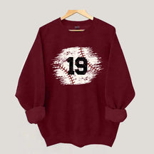 Custom Baseball Team Number Sweatshirt