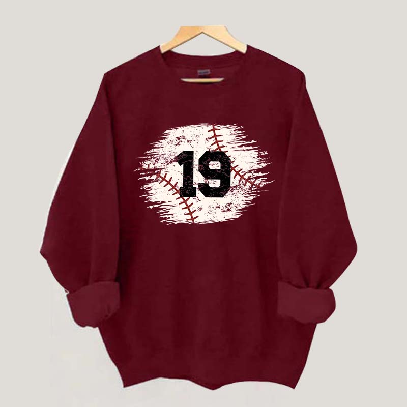 Custom Baseball Team Number Sweatshirt