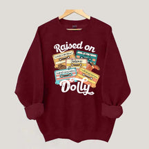 Raised On Dolly Retro Cassette Music Sweatshirt