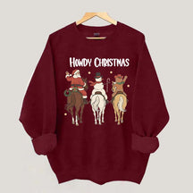Howdy Christmas Western Cowgirl Rodeo Sweatshirt