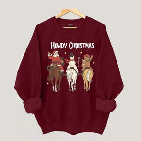 Howdy Christmas Western Cowgirl Rodeo Sweatshirt