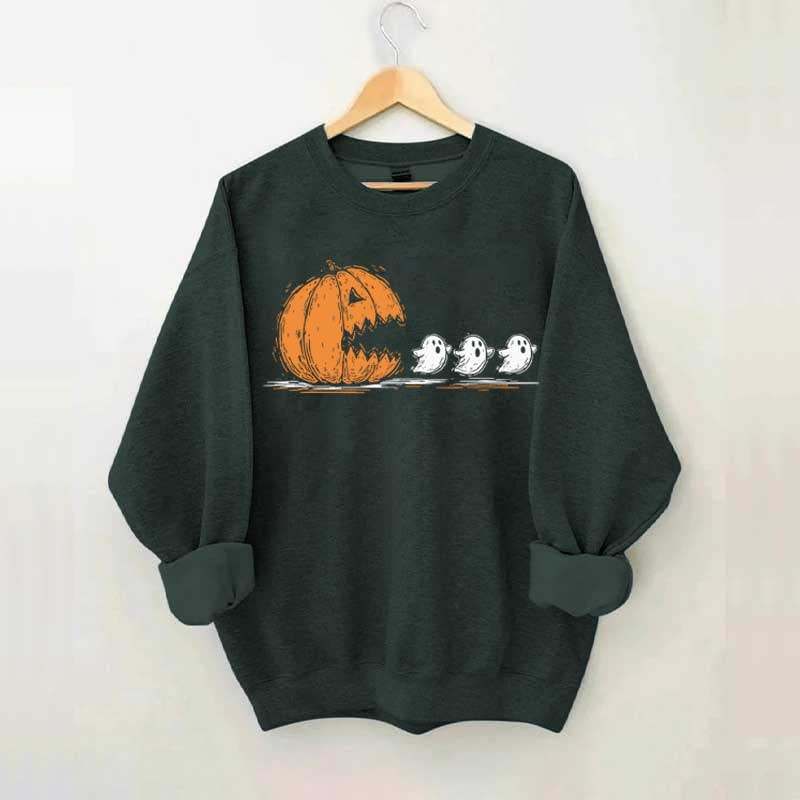 Halloween Pumpkin Eat Ghost Party Sweatshirt