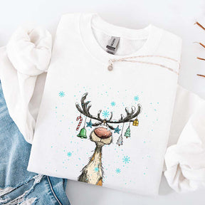 Vintage Reindeer Cute Christmas Sweatshirt
