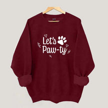 Lets Paw-Ty Dog Birthday Party Sweatshirt