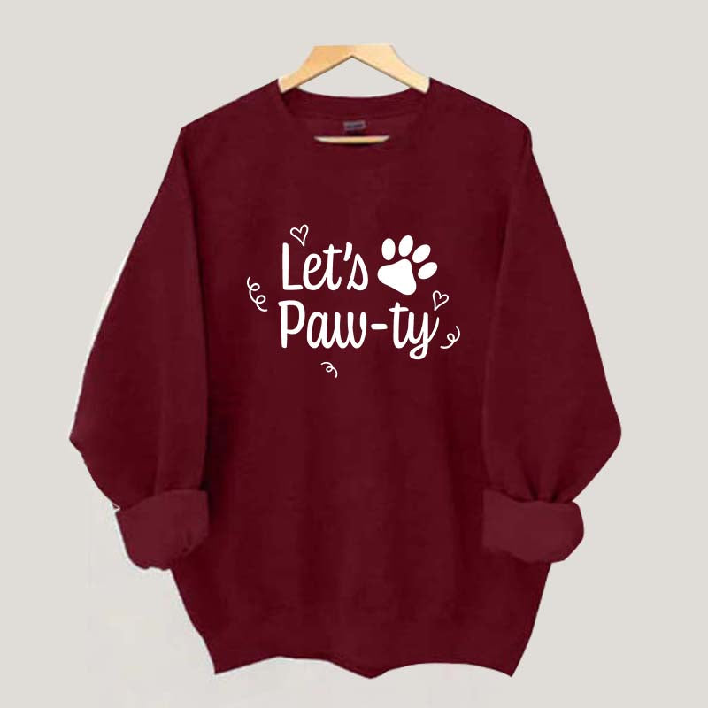 Lets Paw-Ty Dog Birthday Party Sweatshirt