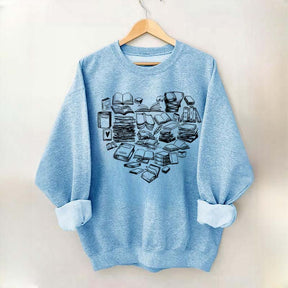 Book Heart Sweatshirt