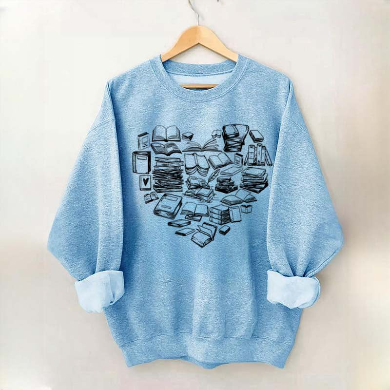 Book Heart Sweatshirt