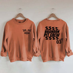 Personalized Pit Crew Racing Sweatshirt