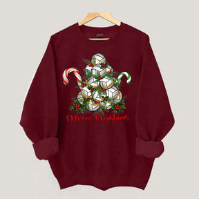 Volleyball Christmas Merry Xmas Sweatshirt