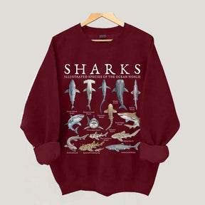 Vintage Shark Species Sweatshirt