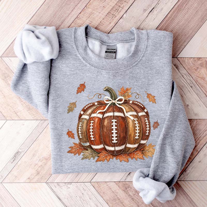Fall Game Day Football Pumpkin Sweatshirt