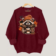 Autumn Coffee Lover Raccoon Sweatshirt