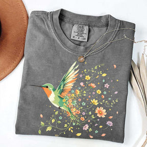 Hummingbird Wildflower Botanical Nature T-Shirt