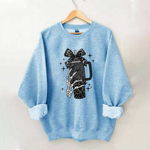 Black Coquette Bow Skeleton Sweatshirt