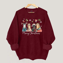 Festive Horse Quartet Christmas Sweatshirt