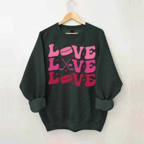 Sports Love Hockey Mom Sweatshirt