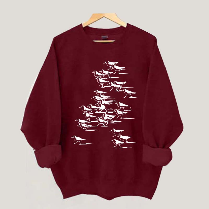 Birdwatching Vintage Shorebirds Sweatshirt