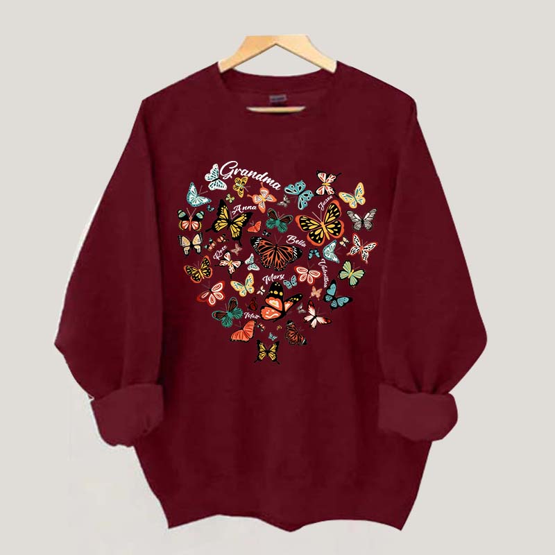 Leopard Heart Butterfly Sweatshirt