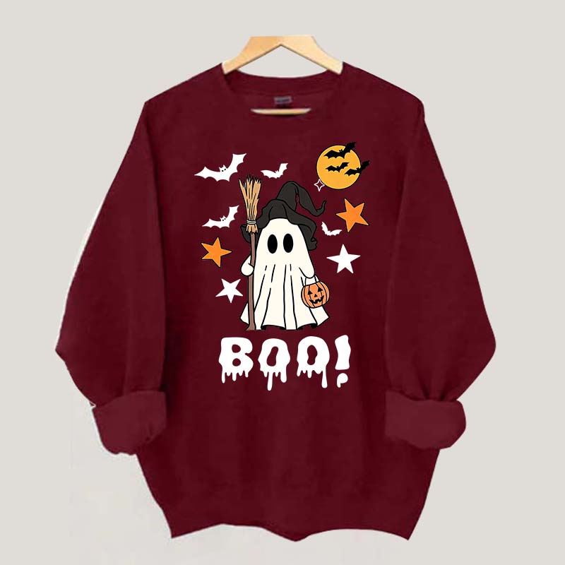 Halloween Boo Ghost Spooky Fall Sweatshirt