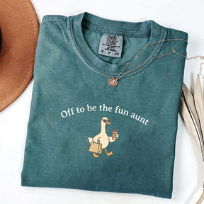 Off To Be The Fun Aunt Goose Pregnancy T-Shirt