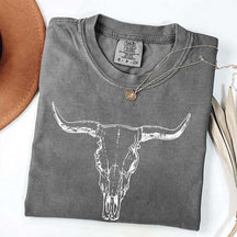 Comfort Colors Boho Cow Skull T-Shirt