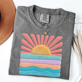 Trendy Aesthetic Sun Printed T-Shirt