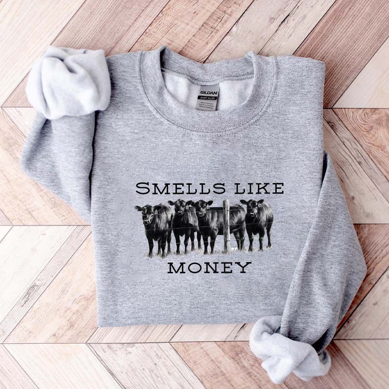 Smells Like Cattle Western Cow Sweatshirt
