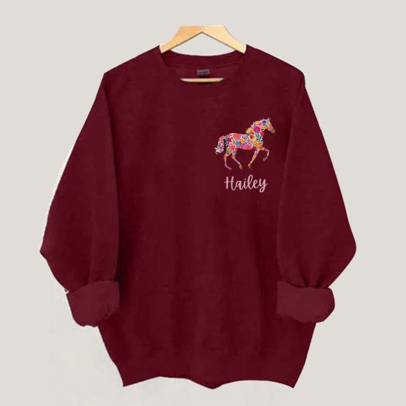 Custom Girl Horse Sweatshirt