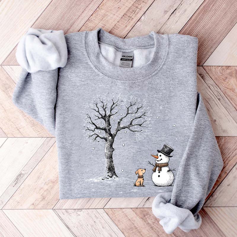 Christmas Let it Snow Cute Dog Sweatshirt
