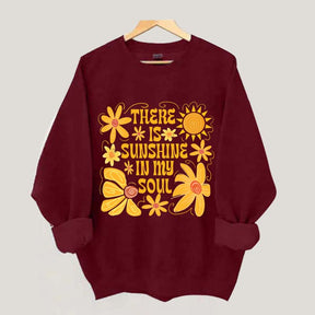 Boho Sunshine In My Soul Hippie Flower Sweatshirt