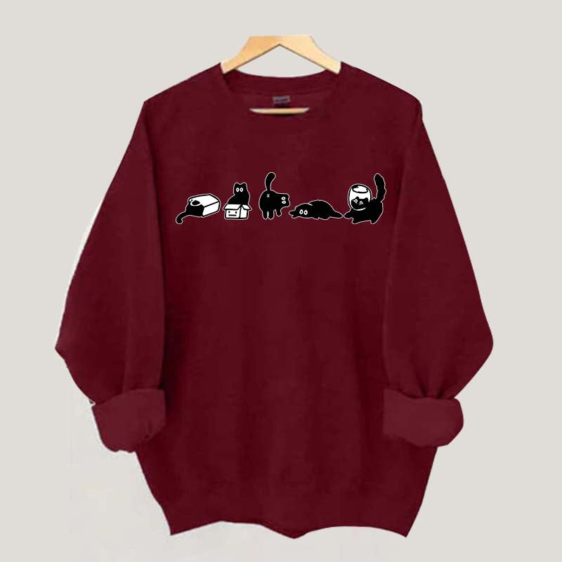 Cute Five Mood Cats Owner Sweatshirt