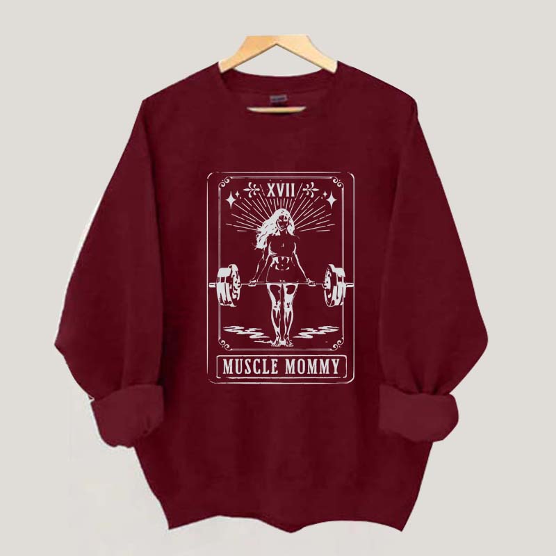 Tarot Card Muscle Mommy Pump Cover Gym Sweatshirt
