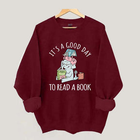 It's A Good Day To Read Pig Elephant Sweatshirt
