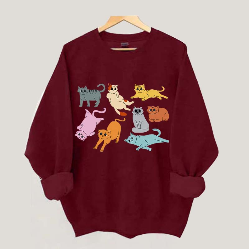 Funny Retro Cat Sweatshirt
