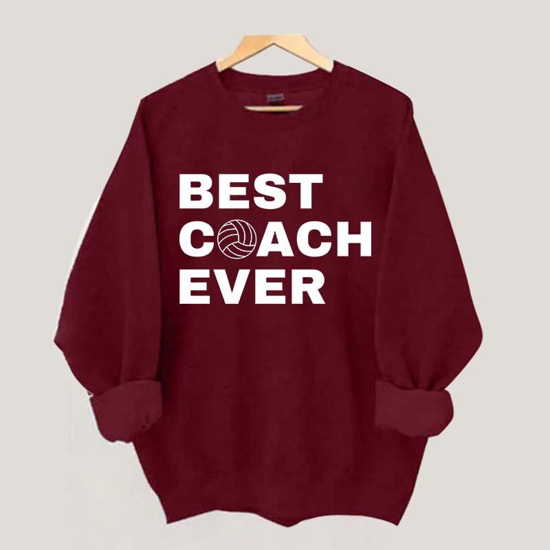 Best Coach Ever Volleyball Sweatshirt