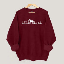 Horse Heartbeat Farm Animal Sweatshirt