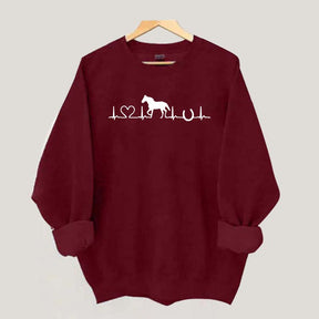 Horse Heartbeat Farm Animal Sweatshirt