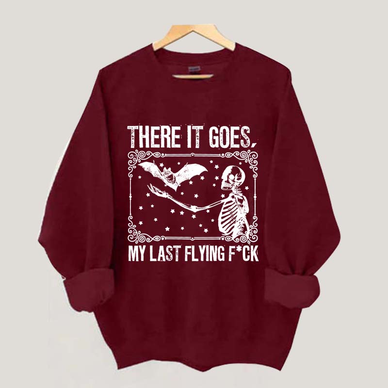 Skeleton Bat Spooky Halloween Sweatshirt