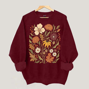 Autumn Floral Vintage Botanical Sweatshirt