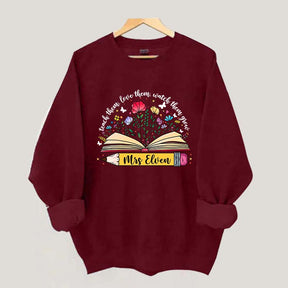 Custom Teacher Wildflower Sweatshirt