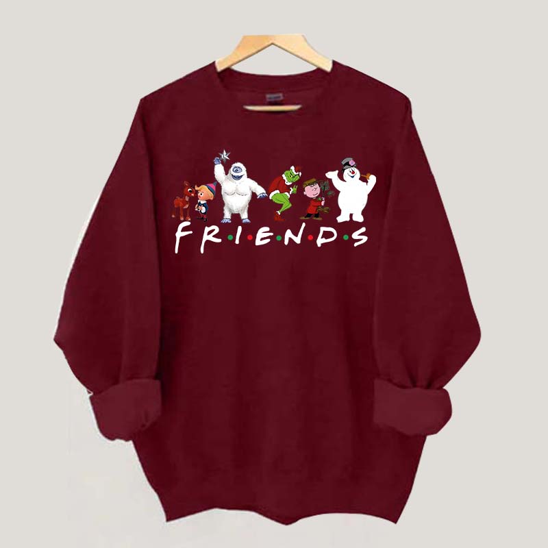 Cute Cartoon Christmas Friends Sweatshirt