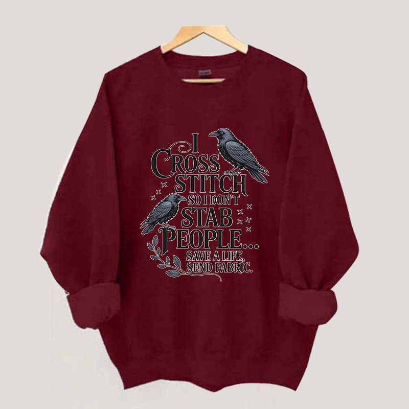 Funny I Cross Stitch Sweatshirt