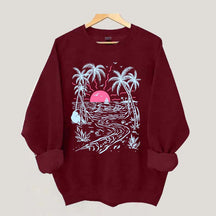 Salty Summer Beach Life Tree Sweatshirt