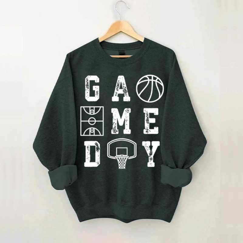 Retro Basketball Mom Game Day Sweatshirt