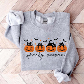 Spooky Season Black Cats Pumpkin Sweatshirt