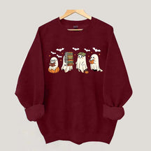 Reading Ghosts Halloween Lover Sweatshirt