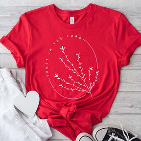 Trust In The Lord Floral Religous T-Shirt