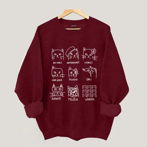 Artistic Cats Inspired by Famous Painters Sweatshirt