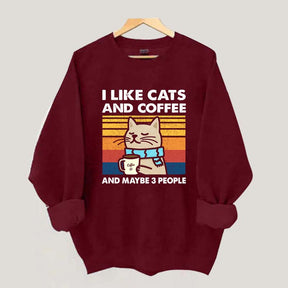 I Like Cats And Coffee Sweatshirt